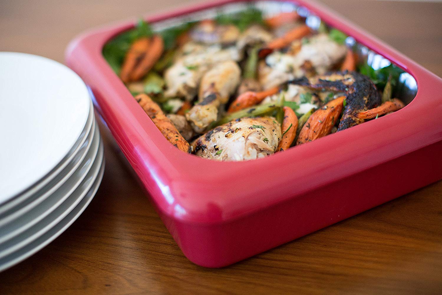 FANCY PANZ Travel Baking Dish – Holds 9” x 13” x 2” Container in Carrier for Sheet Cake – Lasagna – Casserole - Use for Parties, Picnics, Pot Luck, Tailgate, Beach, Day Trip, Camping, Hiking