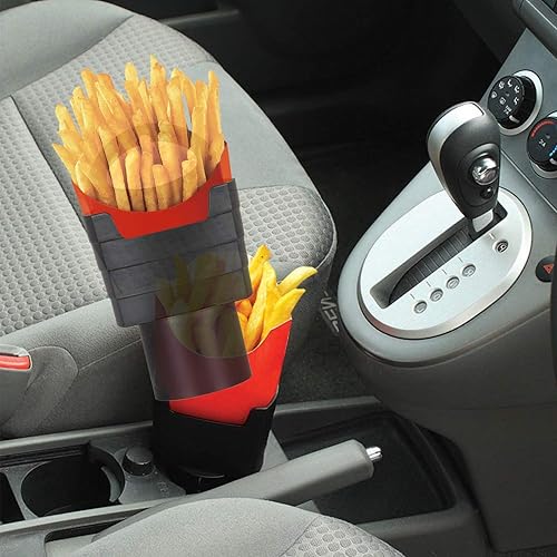 Miniatura 5 de Portavasos para Papas Fritas - Accesorios Interiores Automotrices Portavasos para Papas que También Sirve para Teléfono Celular Comida Rápida
