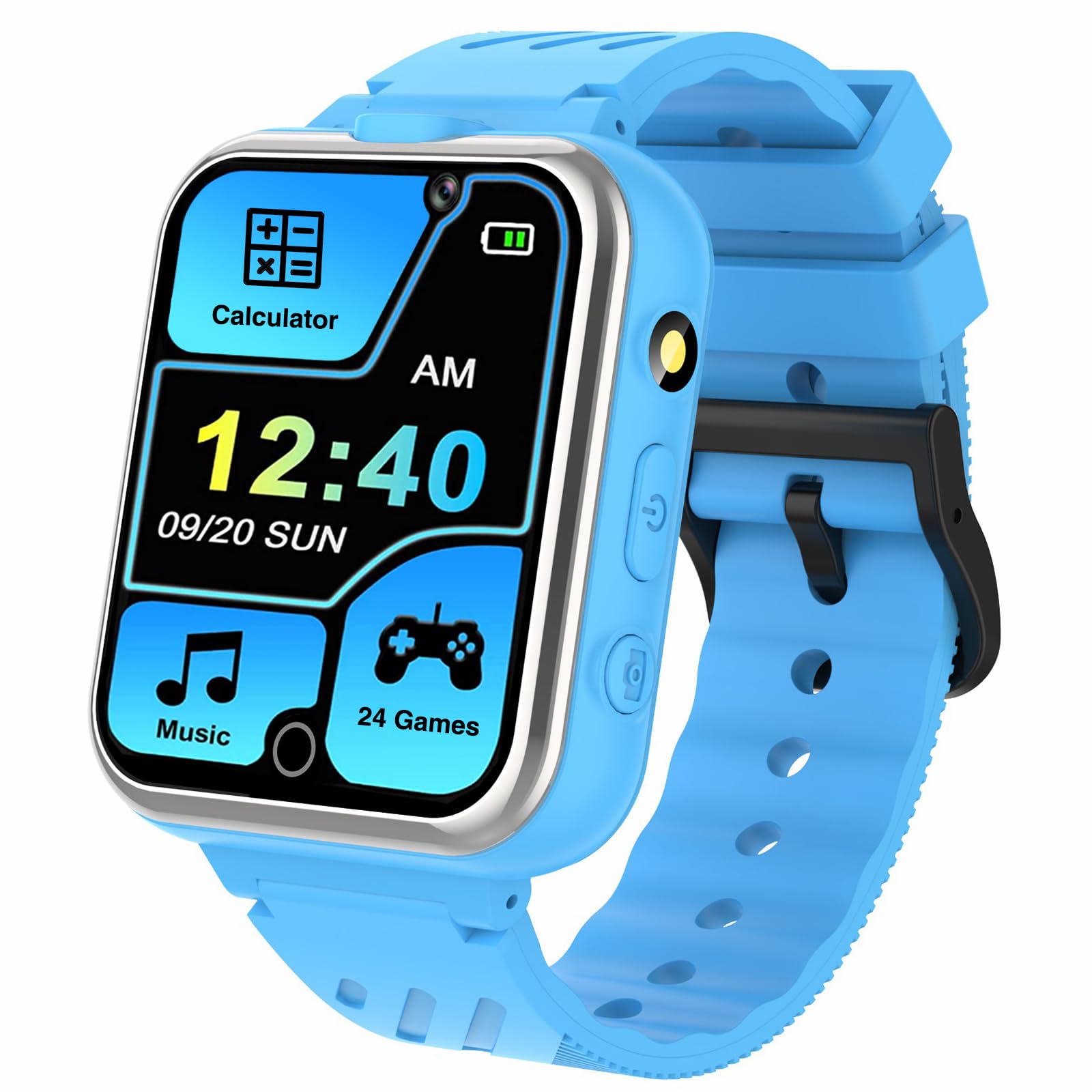 AOYMJRSAOYMJRS Kids Smart Watch, Smart Watch Toys Gifts for 3-10 Year Old Boys Girls Touchscreen Smart Watch for Kids with 24 Games Camera Alarm Music Pedometer, Educational Birthday Gift for Kids