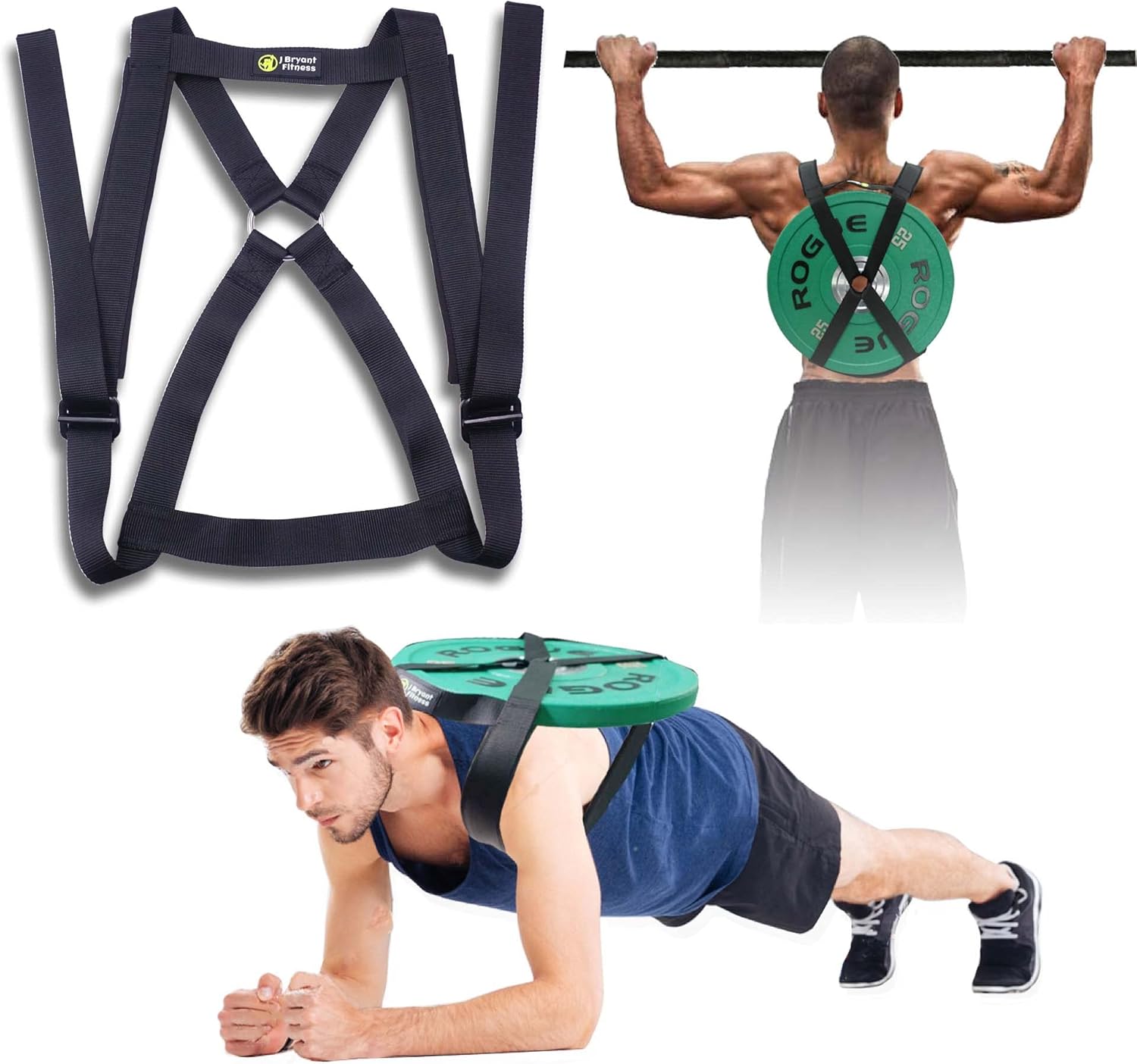 J Bryant Fitness Weight Vest Strap for Olympic Plates