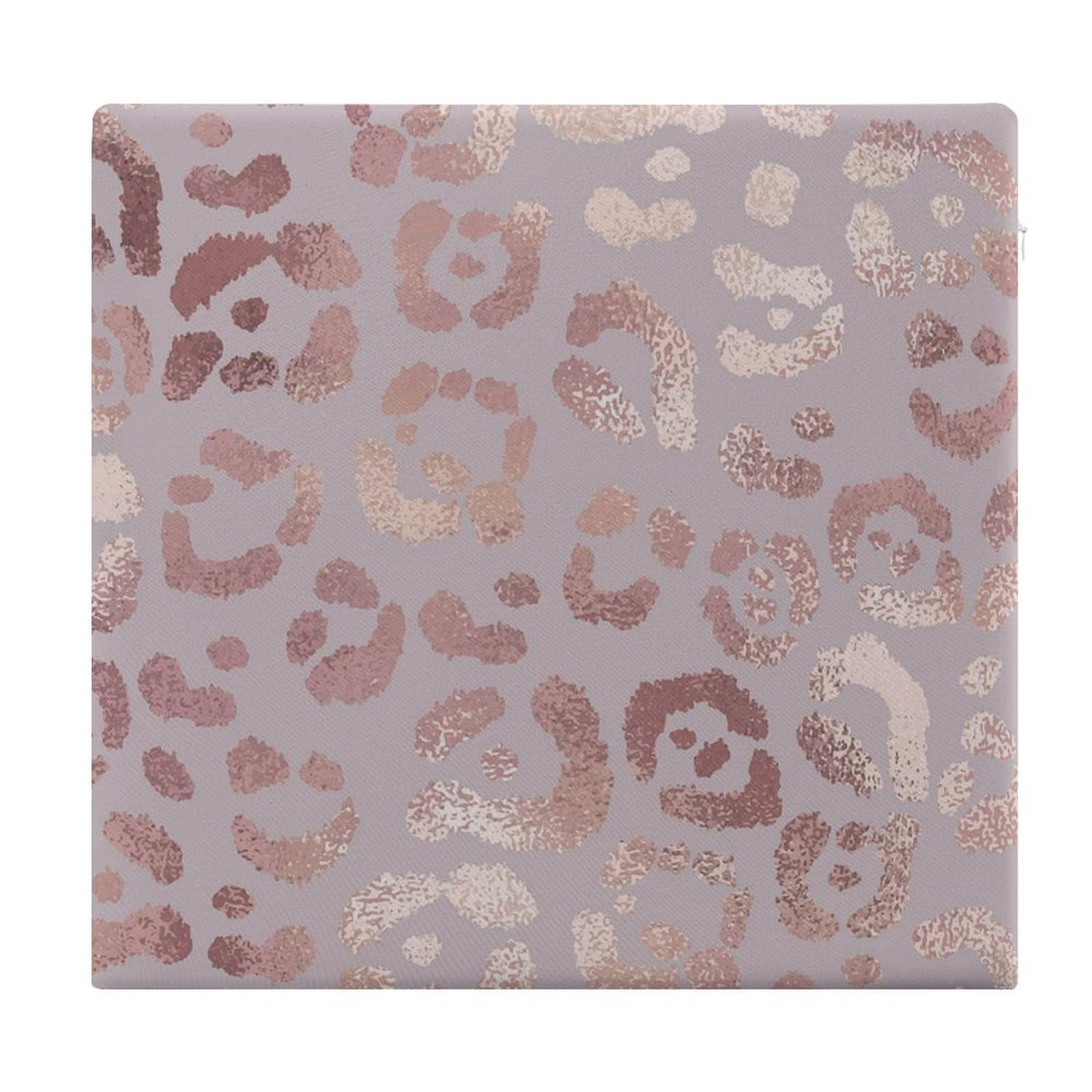 JZemdybill Chair Pad, Leopard Skin Rose Gold Seat Pad, Square Chair Cushion for Yoga Living Room Balcony