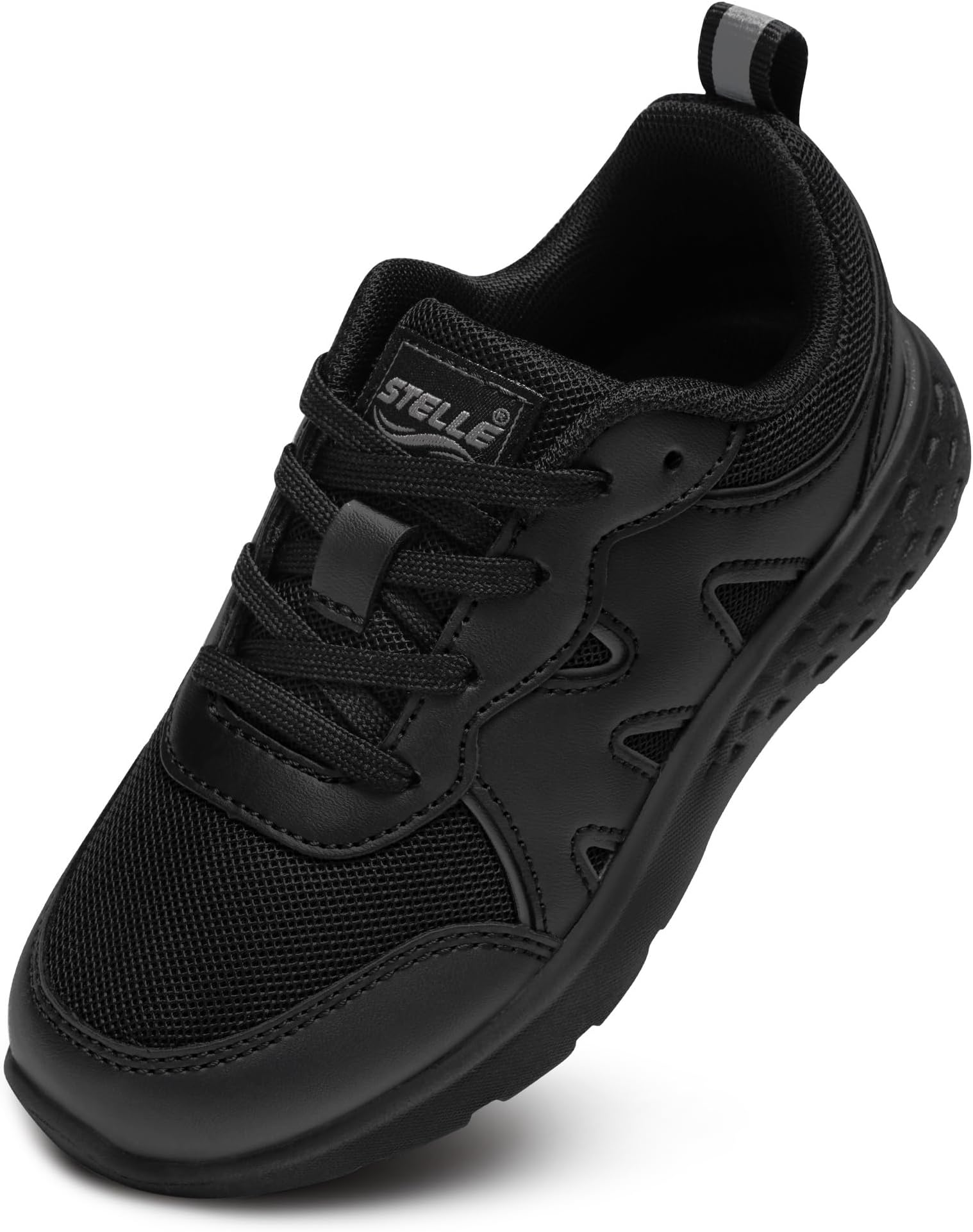 Stelle Girls Tennis Shoes Kids Sneakers with DIY Charms Lightweight Athletic Running Shoes with Non-Slip Sole for School Sports Gym and Casual