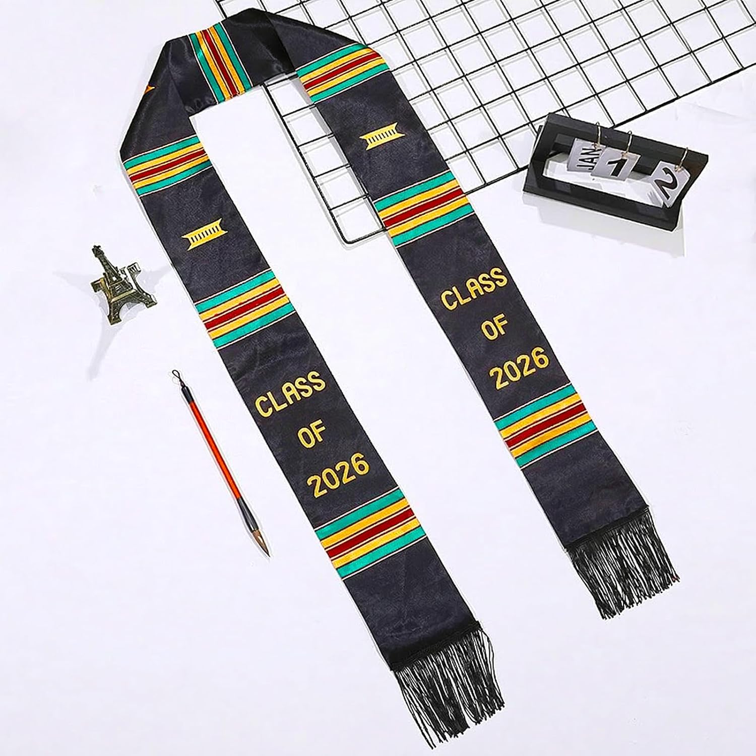 Graduation Stole Class of 2026 Black Grads Matter Black Girl Magic African Kente Graduation Stoles for Man Women Onesize
