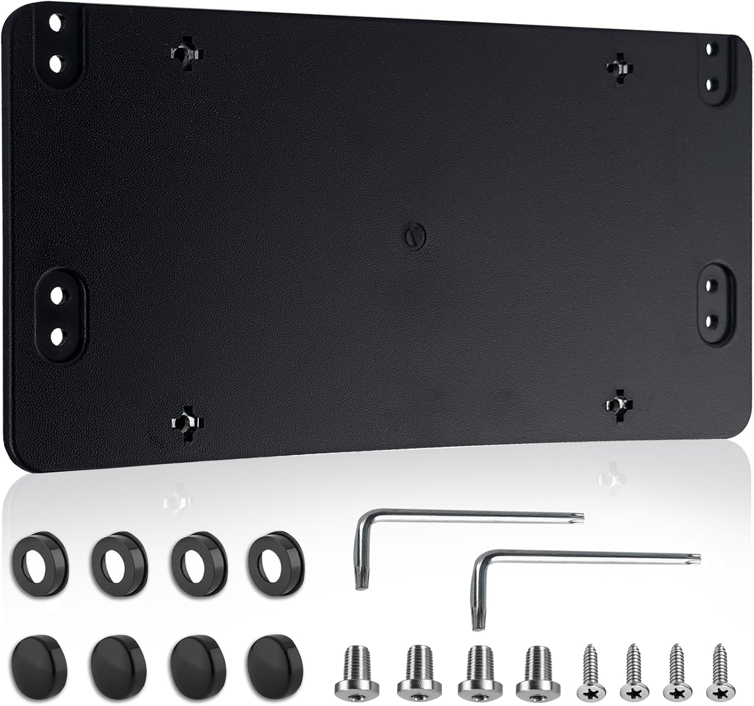 OLLEN Rear License Plate Bracket Compatible with Mercedes-Benz 2007-2025, Bumper Tailgate Trunk Car Tag Frame Mounting Holder Kit, Replaces#: 1698170211, A000810171