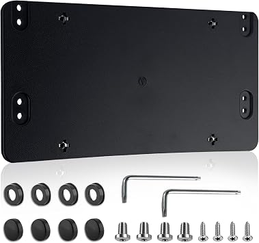 OLLEN Rear License Plate Bracket Compatible with Mercedes-Benz 2007-2025, Bumper Tailgate Trunk Car Tag Frame Mounting Holder Kit, Replaces# 1698170211, A000810171