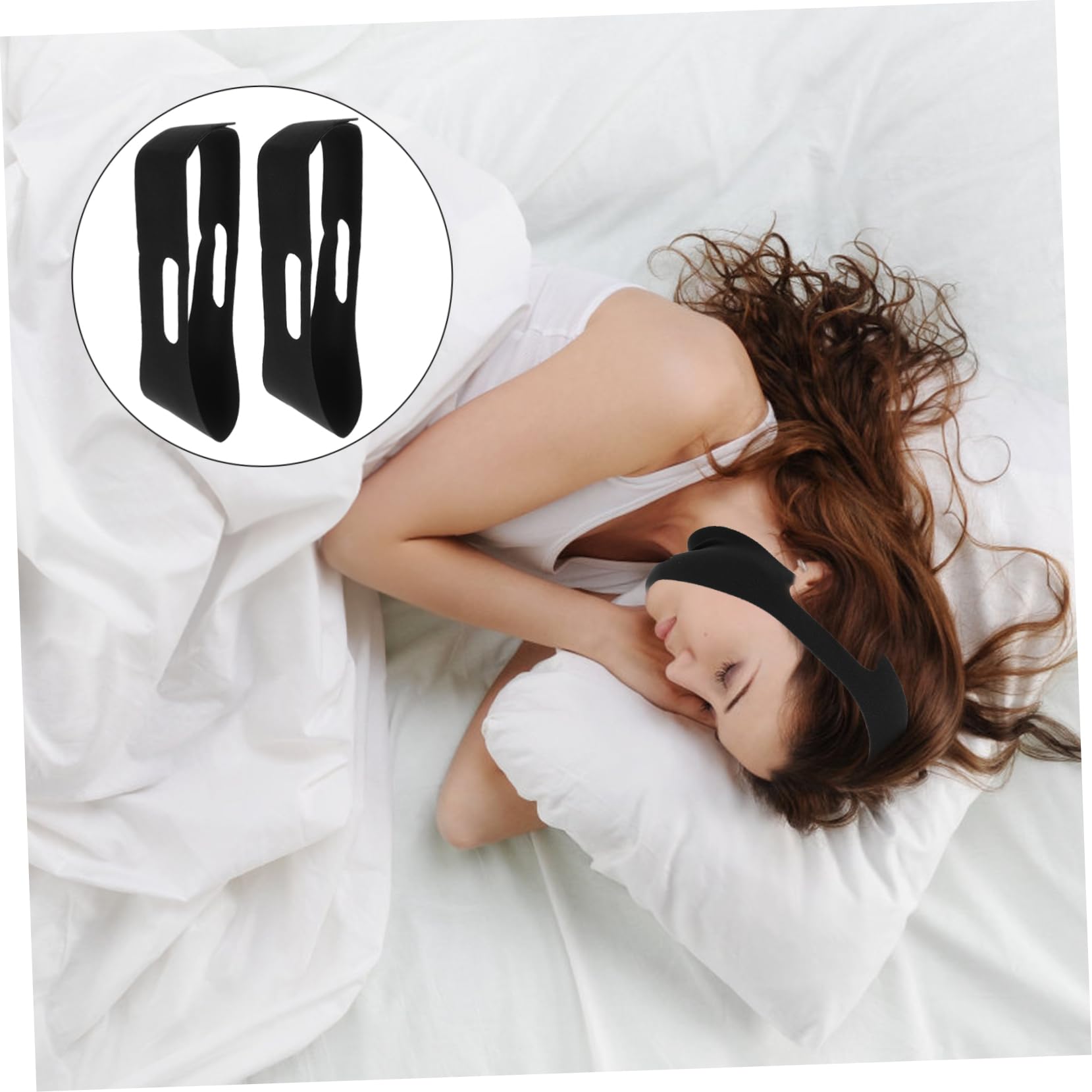 Healeved 10piezas Correa Antironquidos Para Mentón De Diseño Elástico Solución Práctica Para Dejar De Roncar Confortable y Transpirable Para Hombres y Mujeres