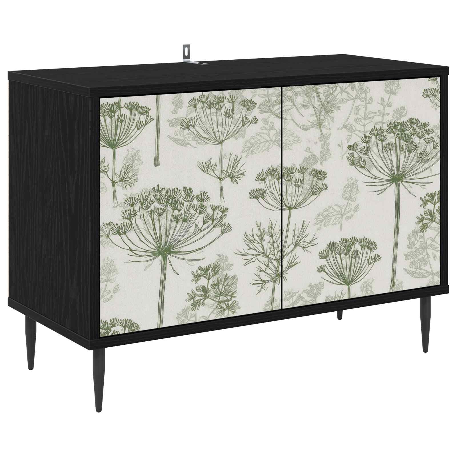 Hothingwell Inżynieria drewniana szafka pod telewizor 69 x 33 x 50,5 cm dąb | Podniesione nogi, przechowywanie multimediów, dekoracyjny wzór, łatwa pielęgnacja, montaż ścienny w zestawie