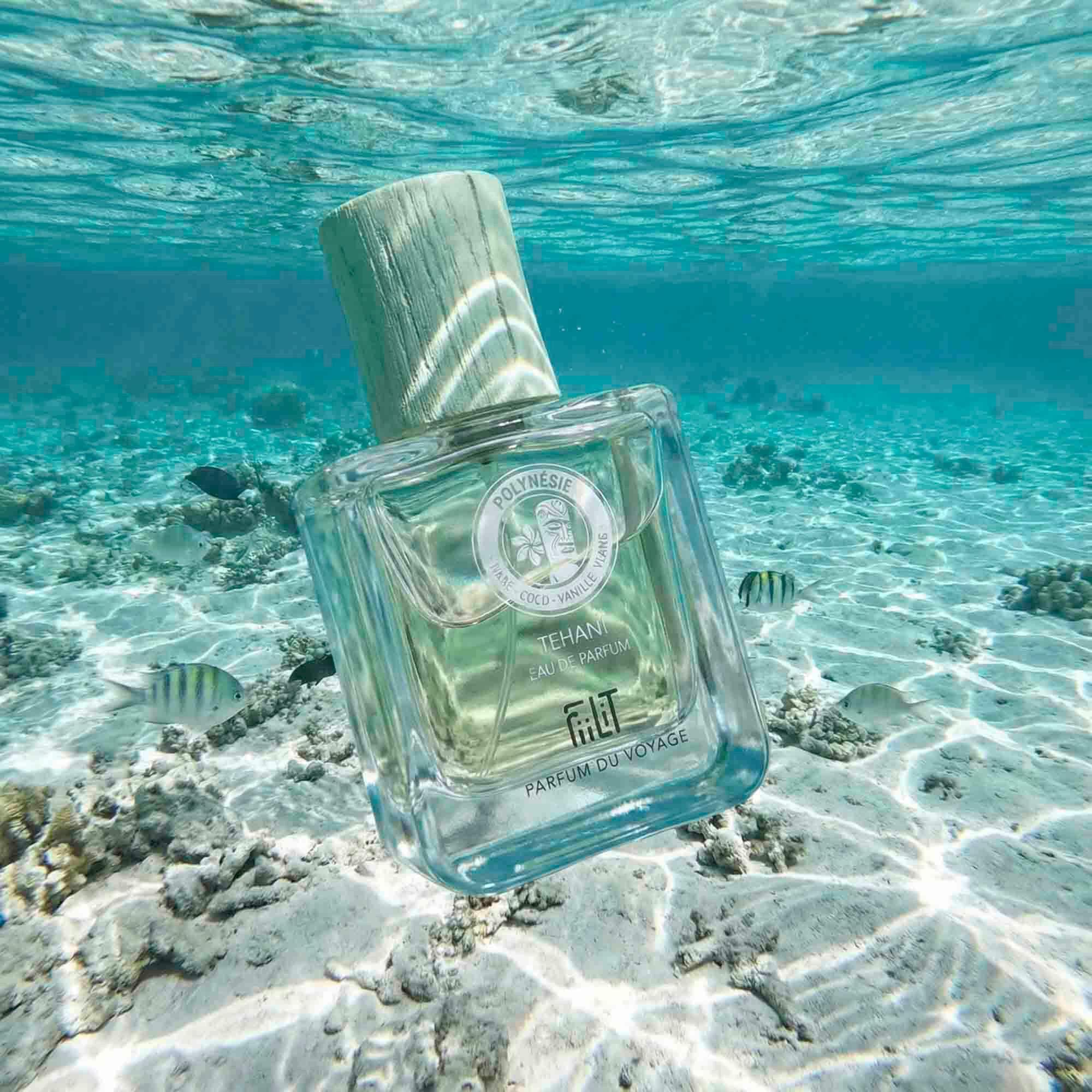 TEHANI naturalna woda perfumowana POLINZESIA 50 ml - FiiLiT perfumy podróżne - dla kobiet i mężczyzn - Butelka wielokrotnego napełniania - Kwiat Tiaré Ylang Floral Oriental