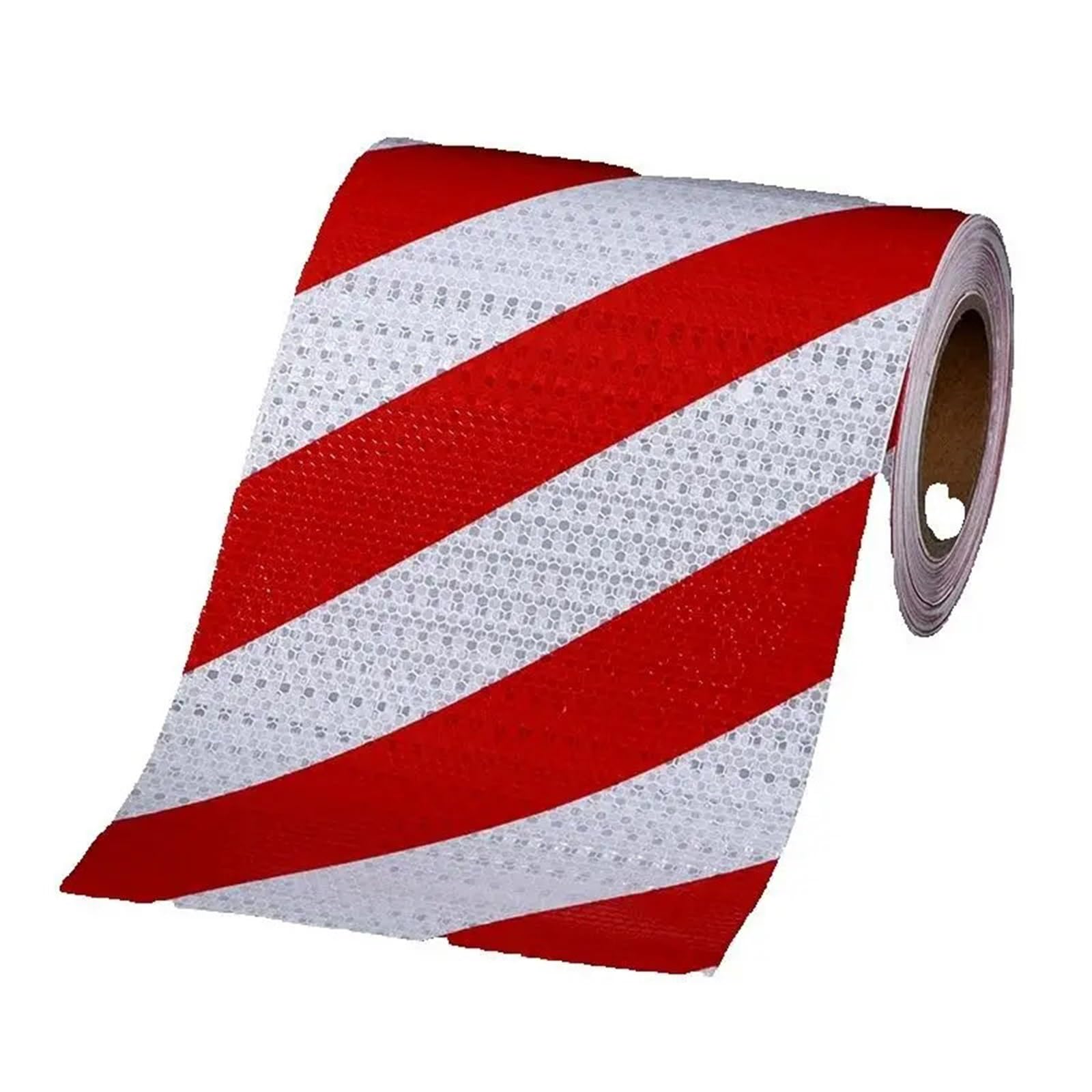 Cinta Reflectante Adhesivo reflectante de sarga fluorescente 5/10/15/20 cm | Cinta protectora de seguridad de advertencia de señales de tráfico(White Red Twill,15cmx5m)