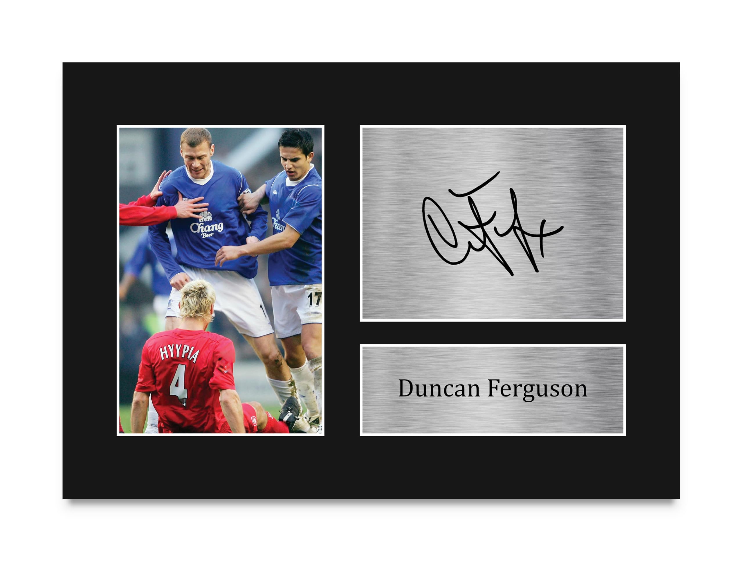 HWC Trading Duncan Ferguson Gift Signed A4 Printed Autograph Everton Gifts Photo Display-picture-40