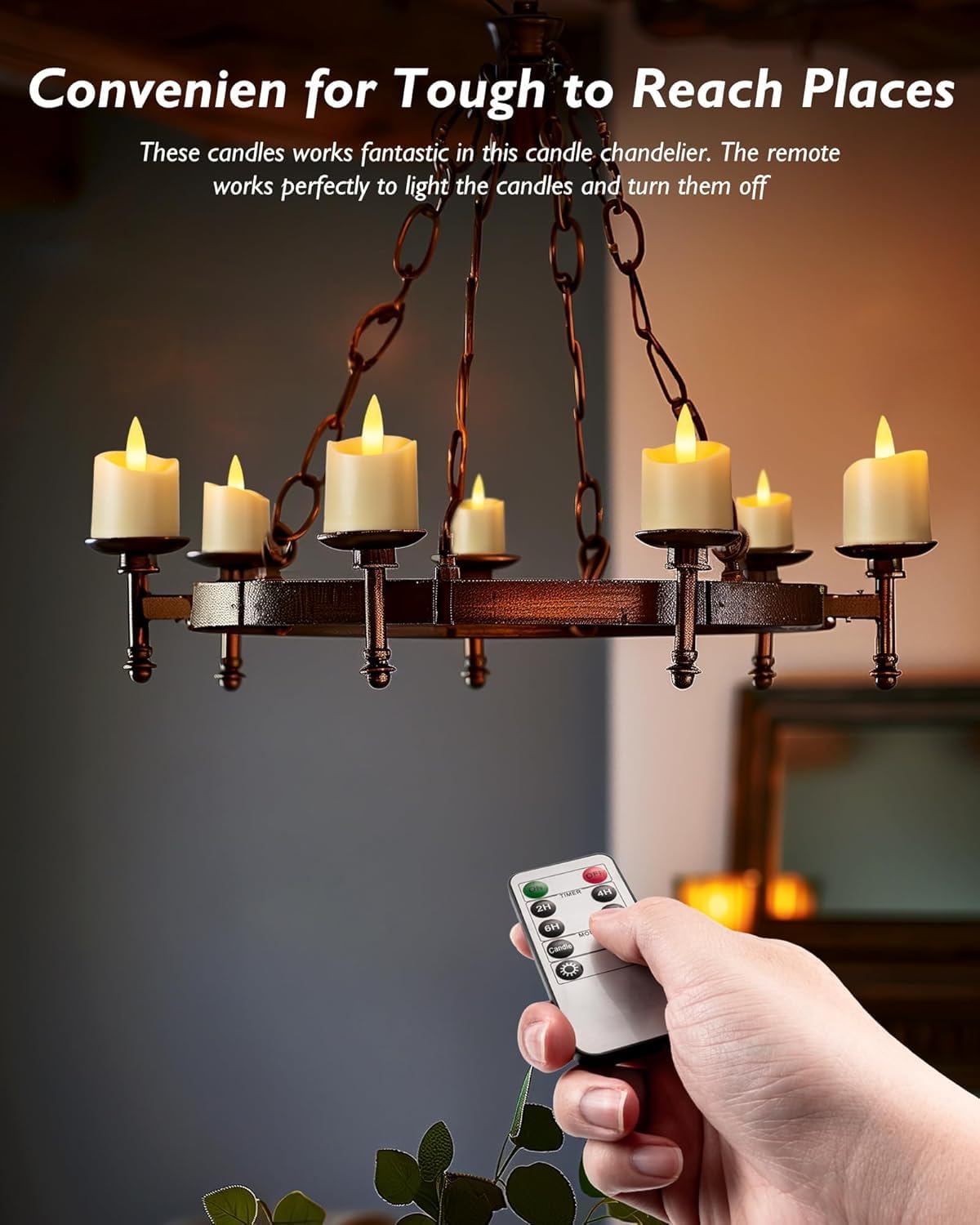 Homemory 12 lumini ricaricabili con telecomando, luci LED dimmerabili, candele senza fiamma ricaricabili per decorazione domestica