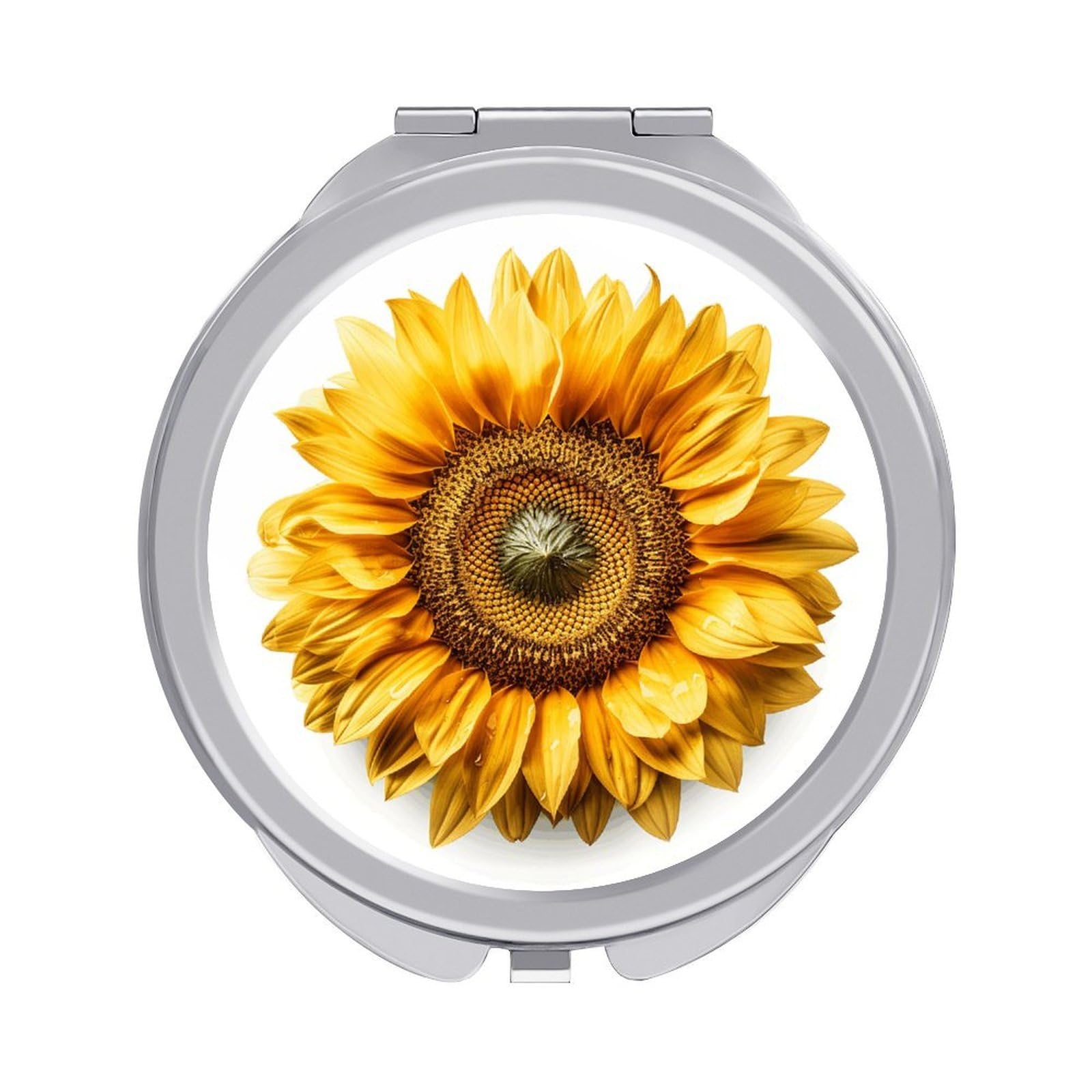 VstaDank A Flower Compact Mirror for Purses Round Fashion Travel Makeup Mirror 2X /1x Magnifying Double Sides Mini Mirrors Portable Pocket Mirrors for Handbag Purse Women Gift