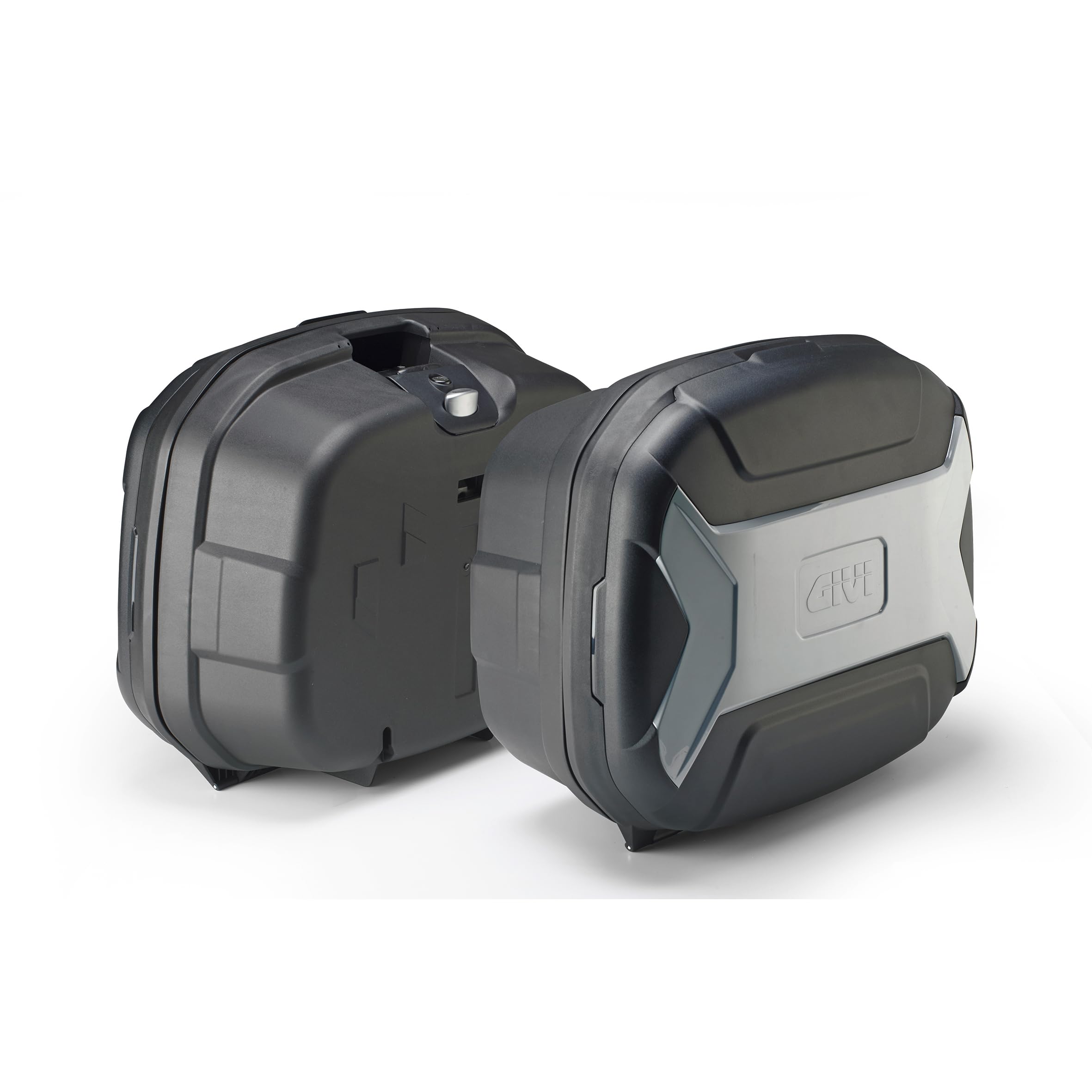 Givi Trekker Lite TRK35BNPACK2 Seitenkofferpaar – 35-Liter-Koffer, Technopolymer, MONOKEY/Monolock-System, schwarz