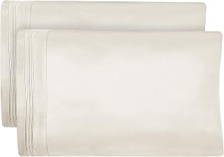 DREAMCARE Queen Size Microfiber Pillowcases Set of 2 - Soft, Breathable, Cooling, Ivory