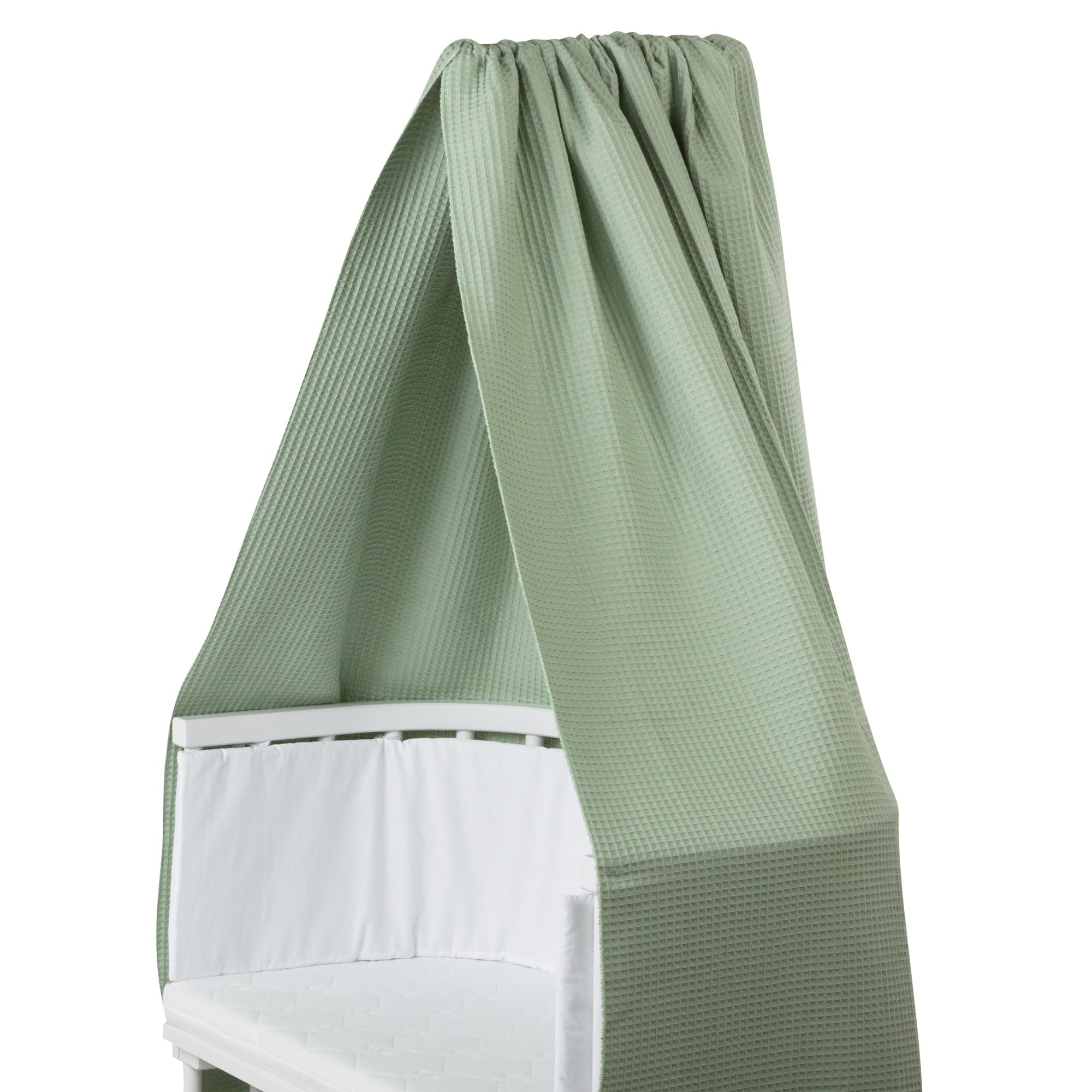babybay Ciel de lit gaufré pour Support Mobile Compatible avec Tous Les modèles jusqu'à 96 cm de Longueur, Vert Jade