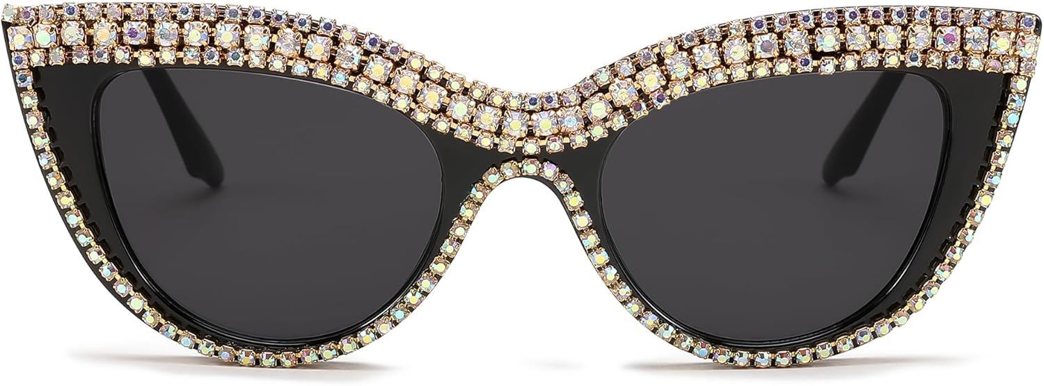 FEISEDY Women Oversized Diamond Sunglasses Fashion Cat Eye Rhinestone Sunglasses Jeweled Frame Costume Party B2360 - Image 9