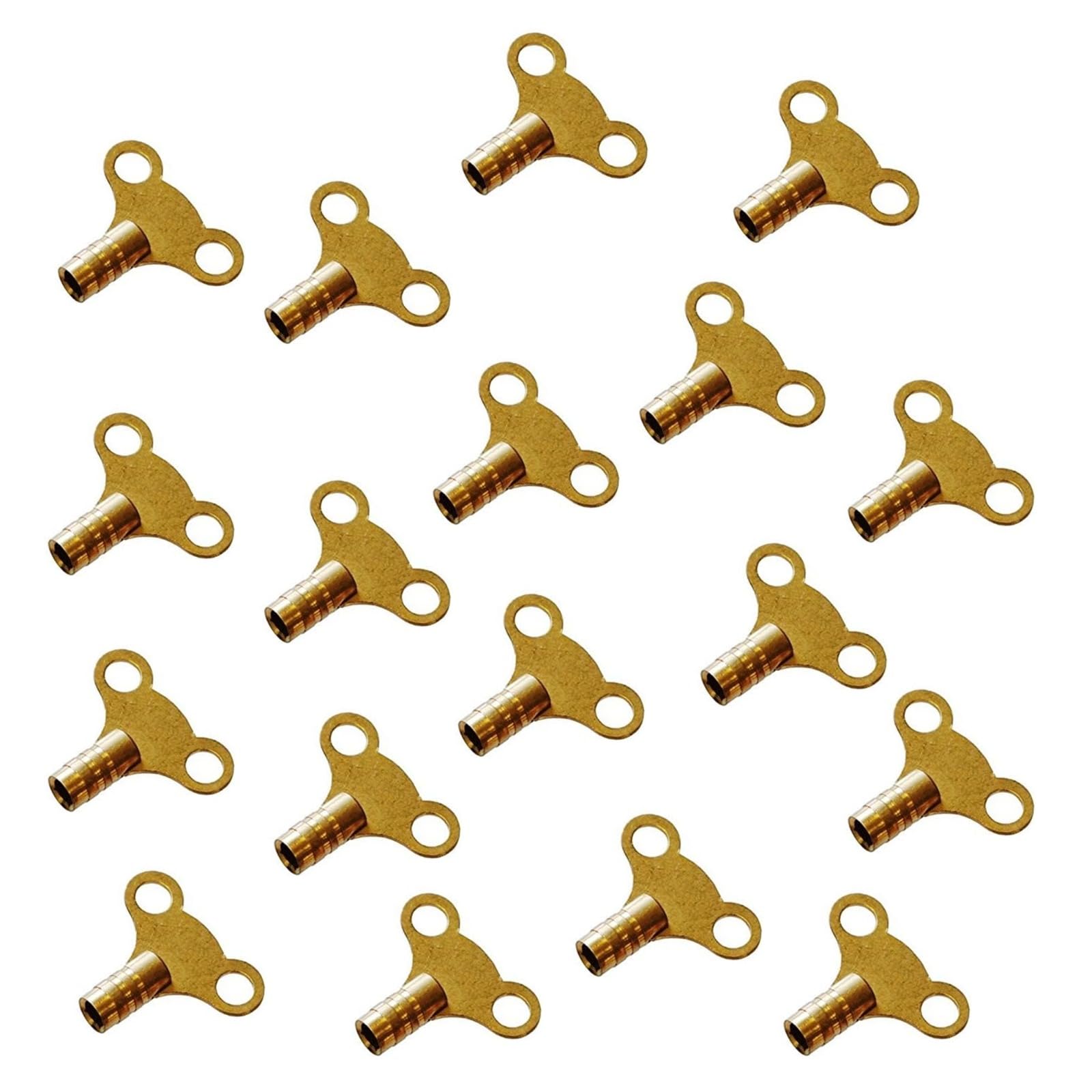 PNJB Radiator Key, Clock Type Solid Brass Key, Key for Bleeding and Air Vent, Radiator Valve, Easy Grip, Sturdy and Durable Design, Venting Air Valve (18 Pcs) โ image 1