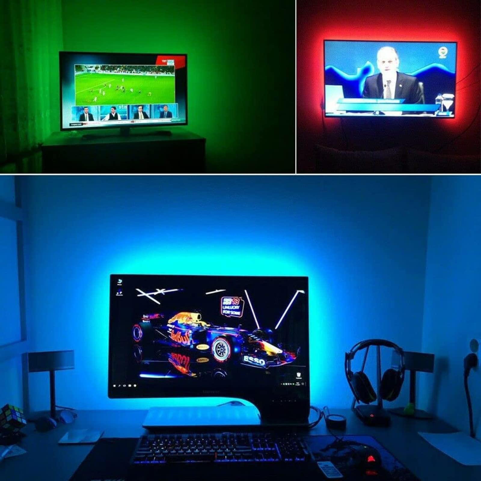 Flatware Striscia LED Flessibile RGB 30LEDs/60LEDs Alimentatore a Nastro per luci lineari Pieghevoli per la casa Fai da Te sotto la Decorazione dell'Armadio