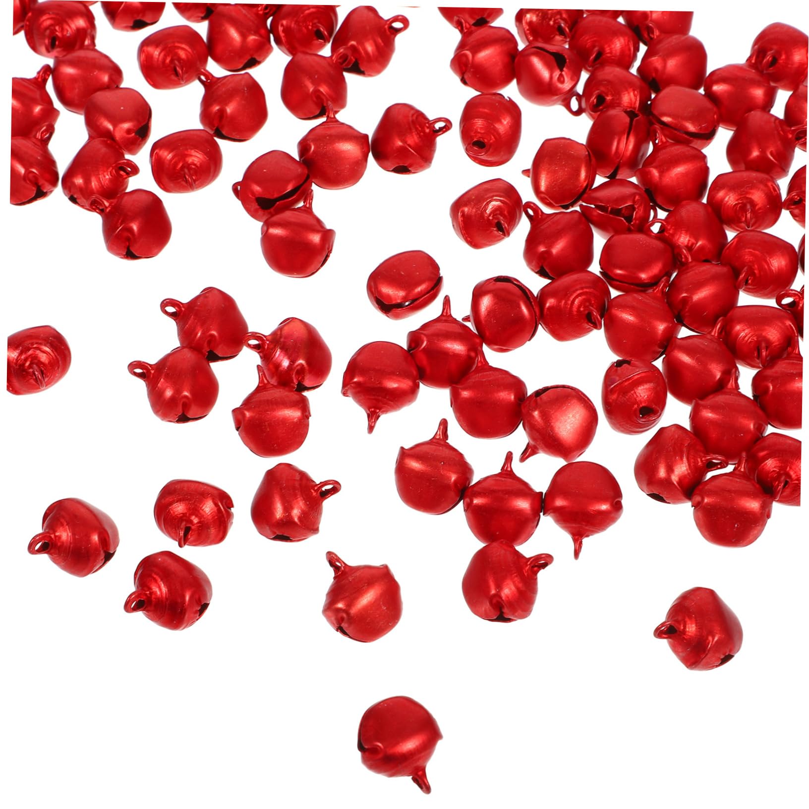 Uonlytech 5 Set Campane di Natale Piccolo Campane Appese di Natale Colorato Tintinnio con Piccole per L'artigianato llo Tintinnante Alluminio Rosso 100 Pezzi*5