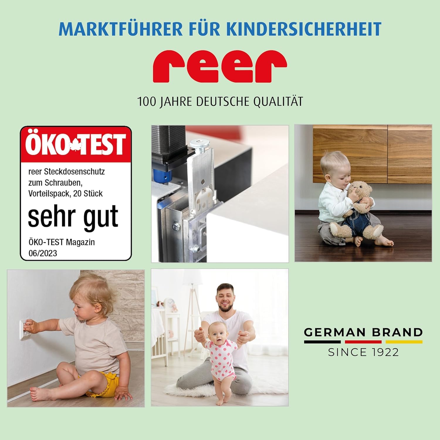 reer Vorteilspack Magnetschloss, 4 Stück, Schrank-Sicherung und Schubladen-Sicherung, vom Schwäbischen Kindersicherheitsexperten, Weiß, 51020
