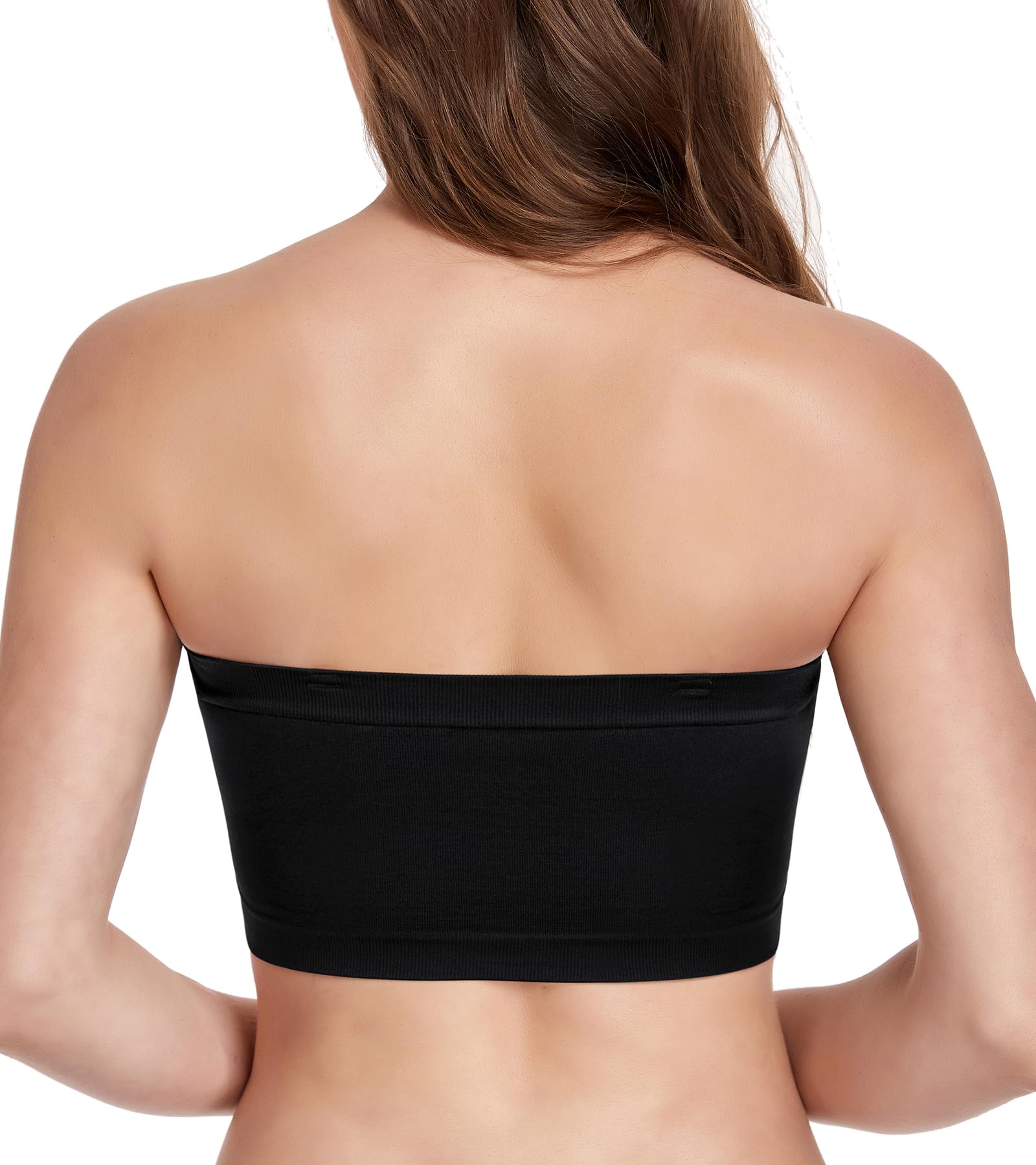 Lemorosy Damen Trägerloser BH mit Bügel Große Brüste Starker Halt Breiter Rücken Ausreichend Stützen Ungepolstert Nahtloser Multiway Bandeau Bequem Verschiedene Anlässe