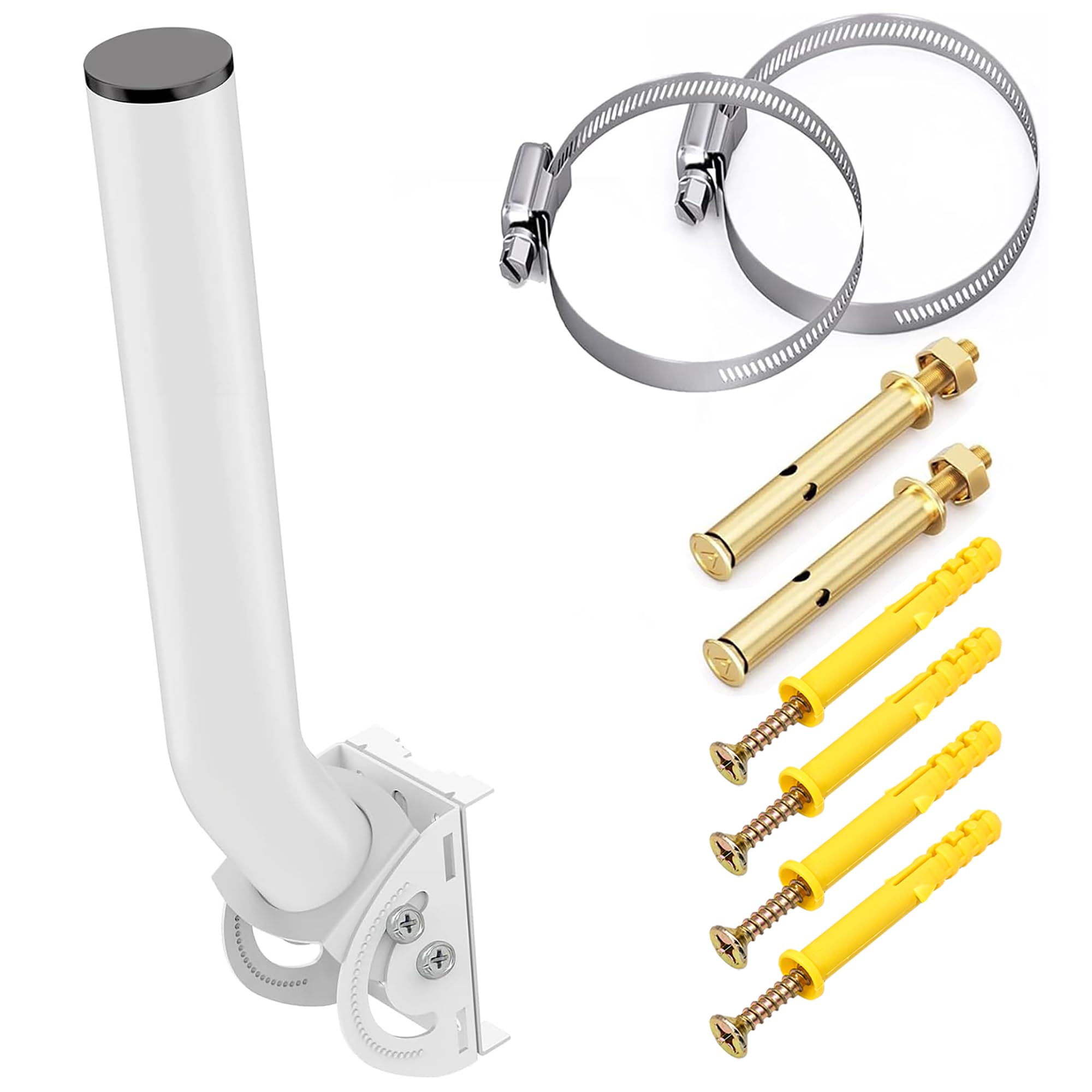 eoqo Antenna Mount, 1-Pack 11 in Dual Screw Locking J Pole