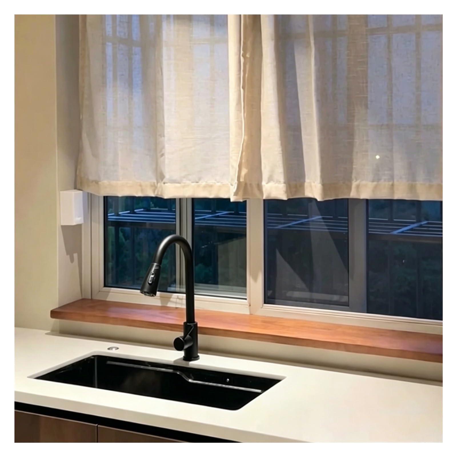CHZDPP Customizable Window Ledge Extender for Narrow Window, Hardened Countertop Extension with Rounded Edge, Counter Extender for Bathroom(Brown,59" x 14"/150 x 35 cm)