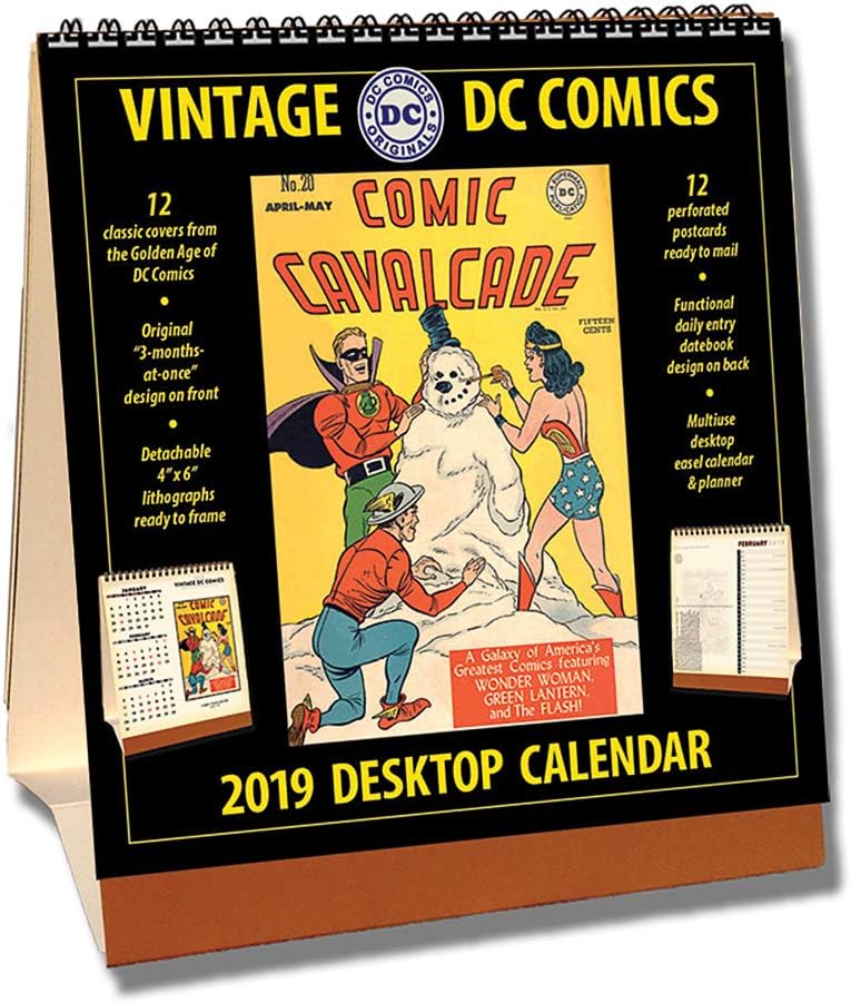 Vintage DC Comics 2019 Desktop Calendar: Classic DC Comics Covers