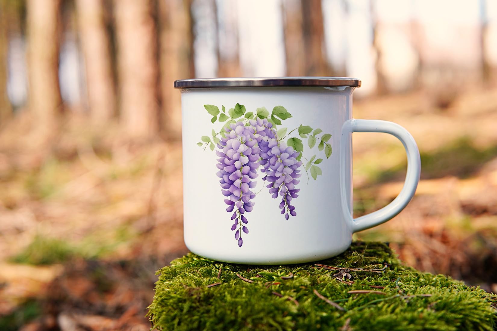 MAXIKIWI - Durable Enamel Coffee or Tea Camping Mug for Indoor Outdoor Use - Gardening Collection - 350ml - Image 2