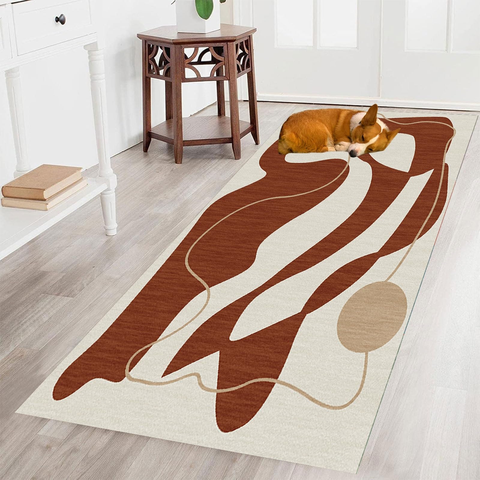 Alfombra de cocina lavable para pasillos largos diseño moderno y antimanchas 1