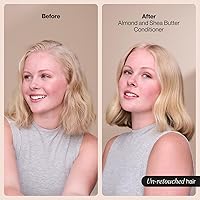 Vista 5 de Suave Acondicionador hidratante de manteca de karité de almendra, paquete de 2 tamaños, nutre y repone el cabello seco y dañado