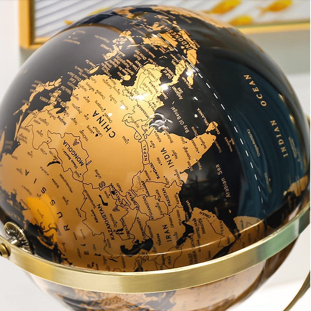 Globus biurowy w stylu retro Mini Globe z aluminiową podstawą 5(Small B)