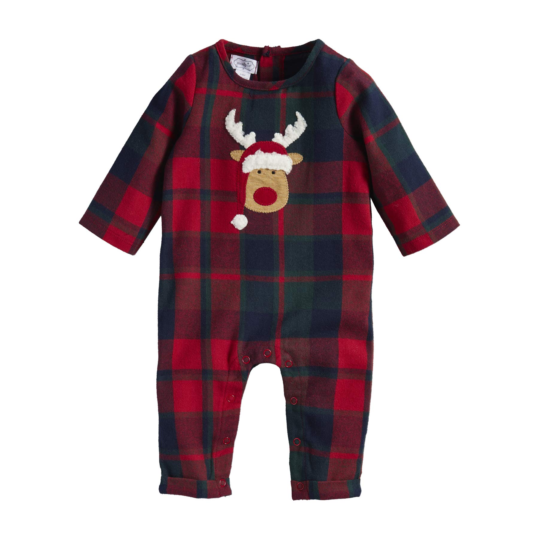 Cadeau de naissance vêtement une pièce renne Mud Pie bébé garçon rouge