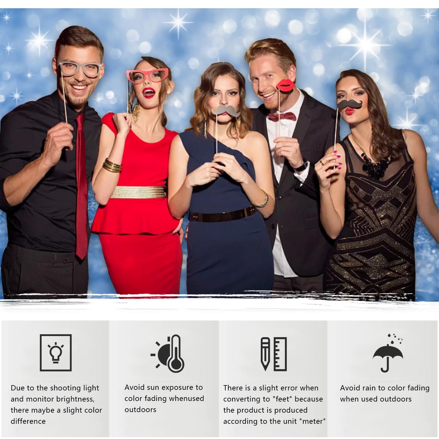 YongFoto Silver Blue Glitter Backdrop 7x5ft Silver Light Spots Blue Sequin Bokeh Photography Background Birthday Bridal Shower Wedding Photography Background Party Banner Portraits Photoshoot Props: 8x6.5ft Style 2