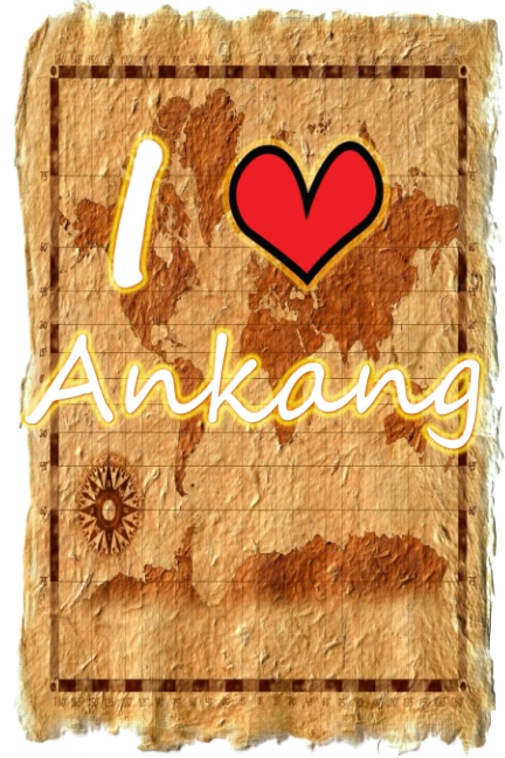 I love Ankang Notebook: Personal Writing Lined Journal(6x9)