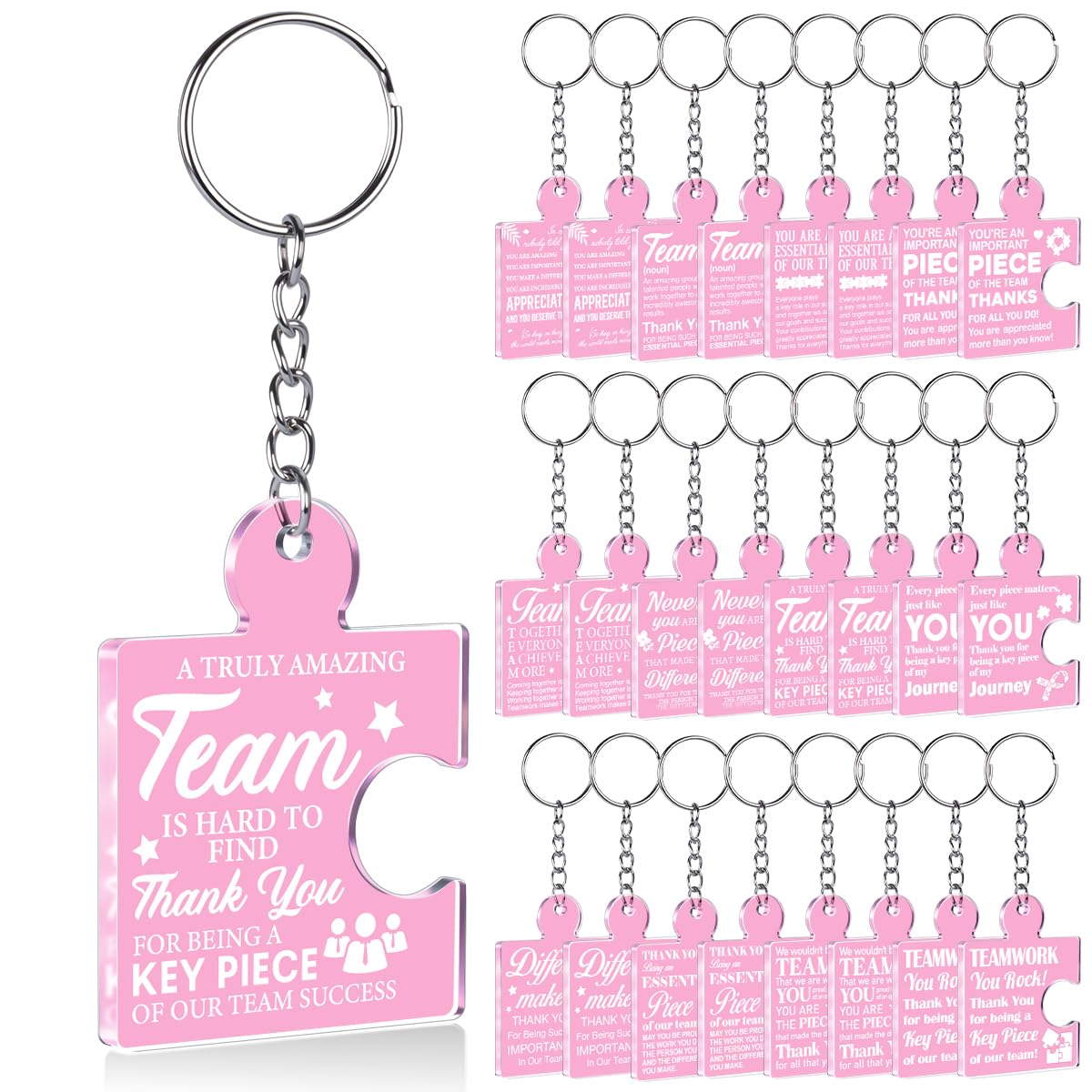 Team Appreciation Gifts Bulk Thank You Keychains for Coworkers