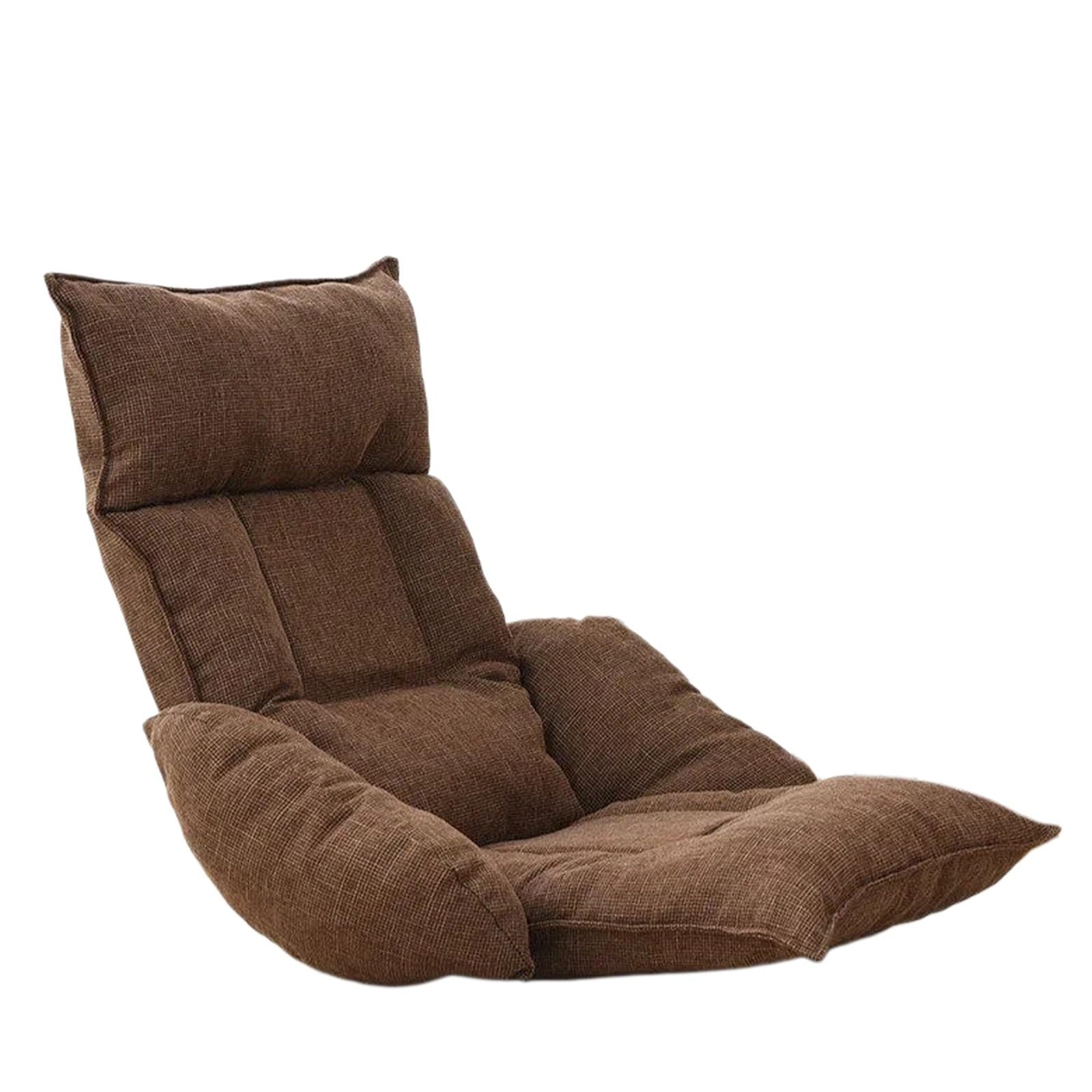 WQQYU6HKF sofa chair Single Floor Seat Lazy Sofa with Backrest for Bay Window Reclining Lounge Chair living room chair(Bruin)