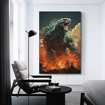 Amazon.co.jp: ゴジラ ポスター 怒っているゴジラ 壁装飾 レトロ Amazon.co.jp: ゴジラ ポスター 怒っているゴジラ 壁装飾 レトロ