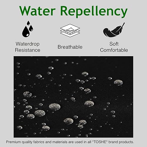 Miniatura 4 de TOSHE Delantal de cocina de algodón resistente a las gotas de agua con delantales ajustables para mujer con bolsillos, 10 opciones de color,