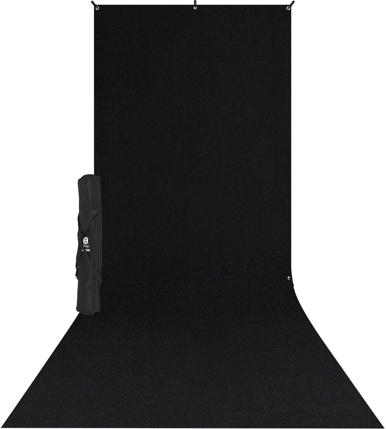 Crеаtіvе Prоduсt Westcott X-Drop Wrinkle-Resistant Backdrop Kit with Stand and Case, Rich Black Sweep, 5' x 12'