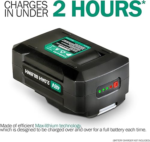 Miniatura 3 de Landworks Super Duty Pro - Batería recargable de iones de litio de 48 V CC 2 Ah, 88.8 W horas (solo batería, para cabezal eléctrico Landworks