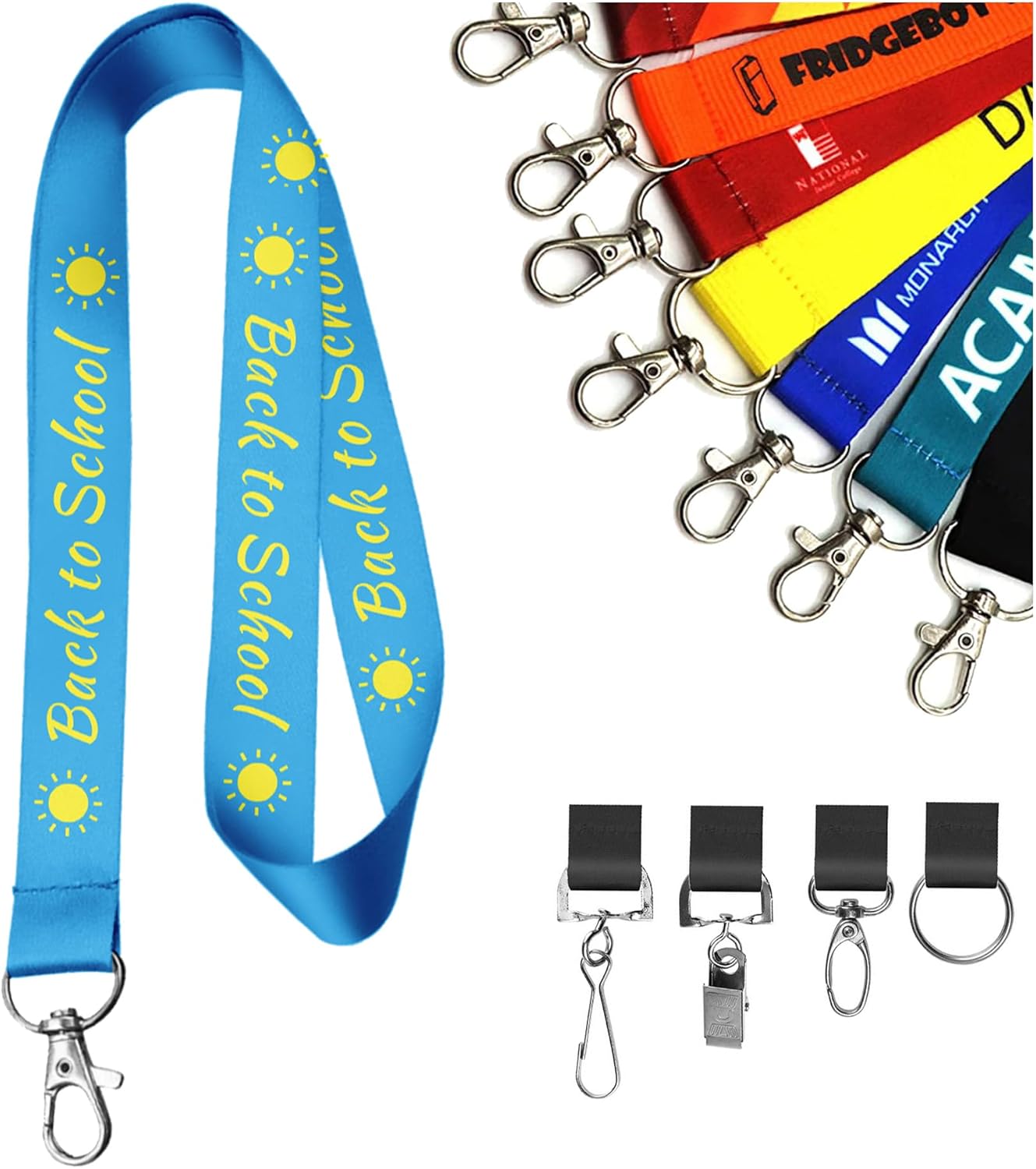 30-5000 Pcs Personalized Lanyards, Custom Lanyard for Keys with Logo Text Csutomized Lanyard Bulk for Company School