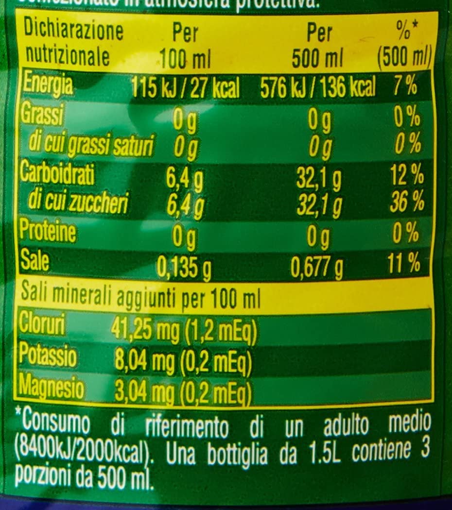 12 bebidas energéticas de limón Bevanda Energy de 1,5 litros