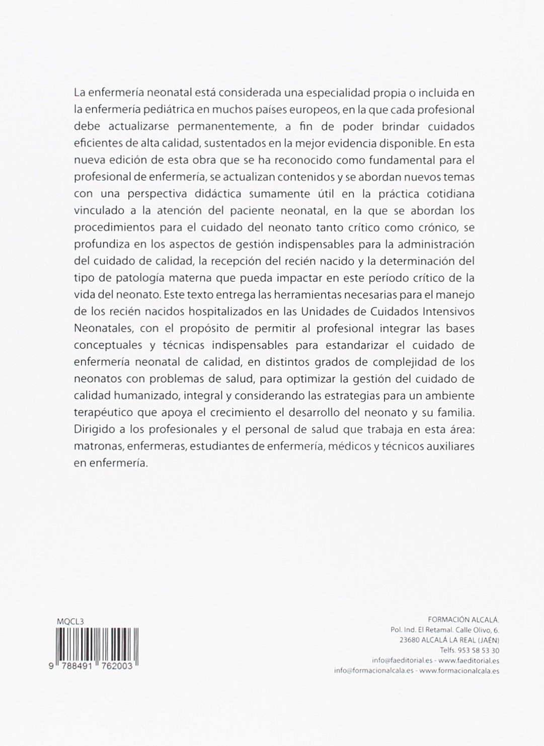 Enfermería neonatal - 2ª edición (CIENCIAS SANITARIAS)