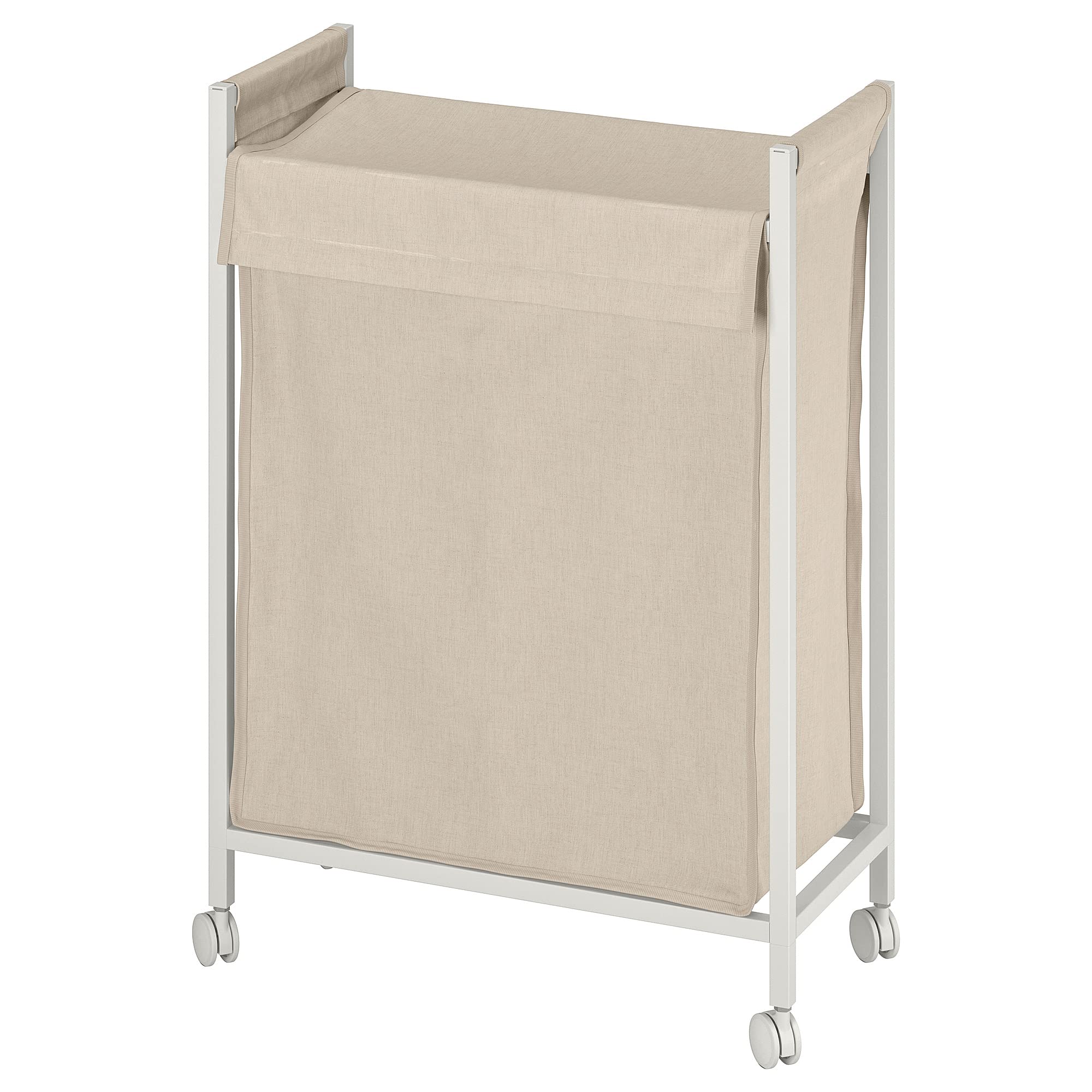 Sac à linge avec roulettes design blanc ENHET 80 l pour intérieur moderne