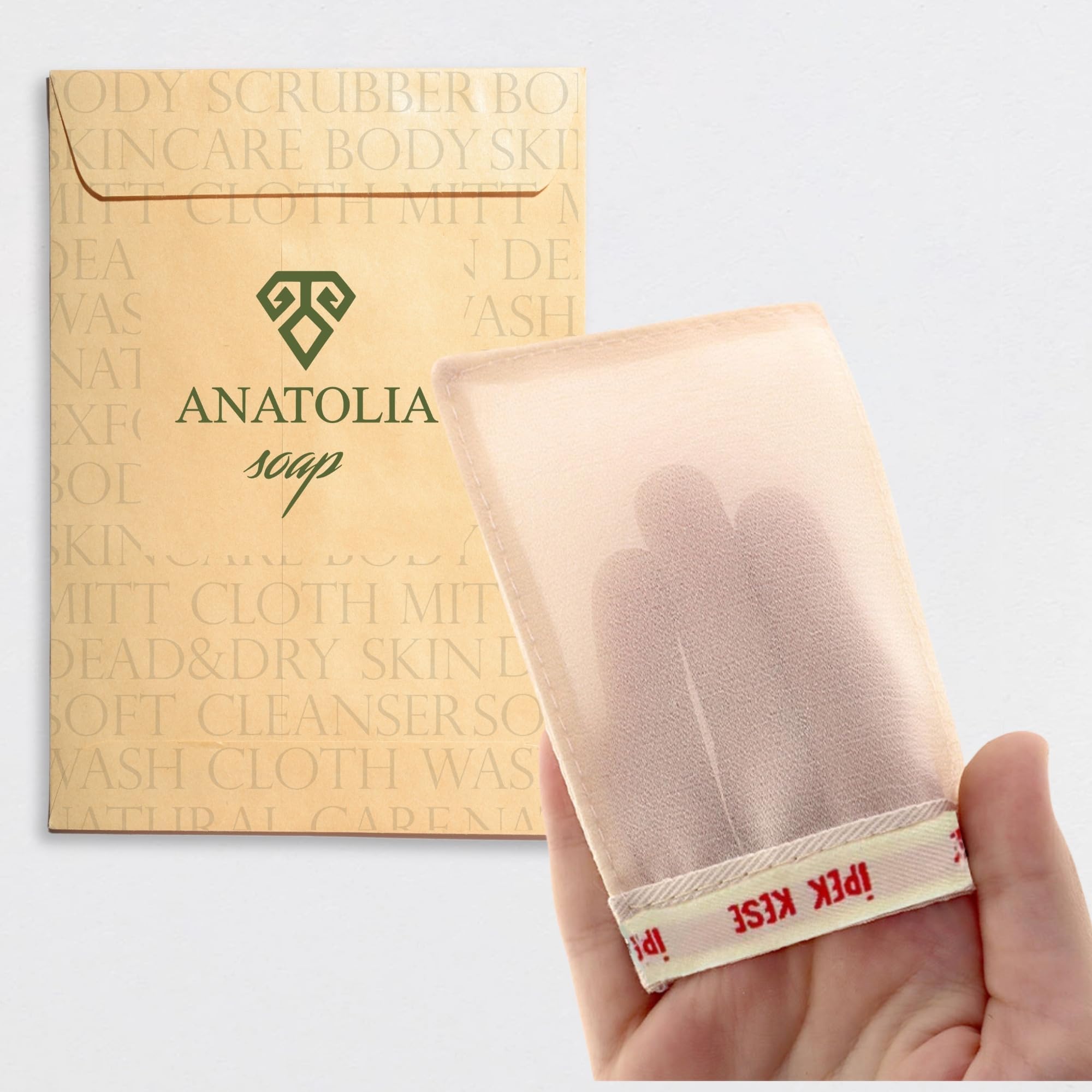 Anatolia Soap 1978Turkish Hammam Silk face Exfoliating Glove, for Shower Exfoliating Mitt Body Scrubber Skin Exfoliator & Dead Skin Remover for Women & Men 1 Count (Pack of 1)