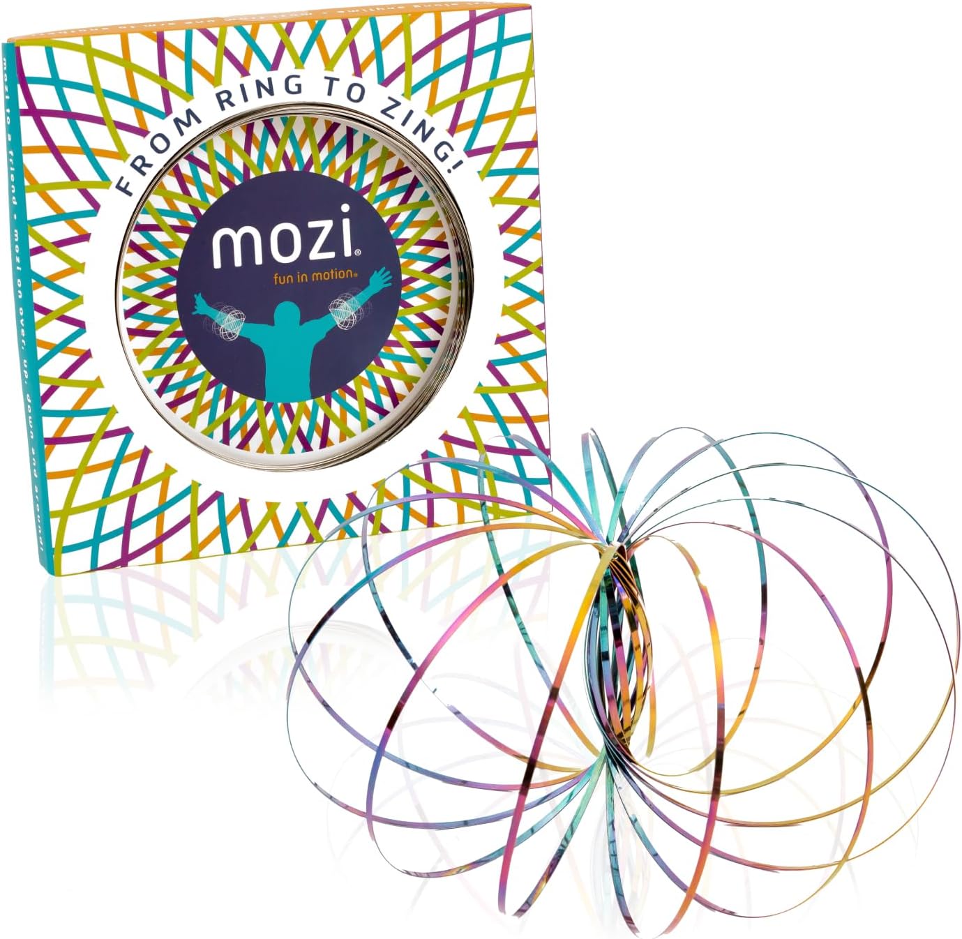 Geometric Magic Flow Bracelet - Easy to Use - 3D Bracelet Spiral Toy, Spinning Bracelet Spiral for Children and Adults (Iridescent)