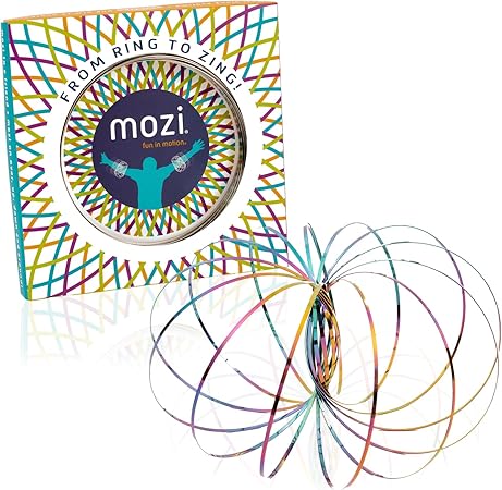 Mozi Geometric Magic Flow Bracelet - Easy to Use - 3D Bracelet Spiral Toy, Spinning Bracelet Spiral for Children and Adults (Iridescent)