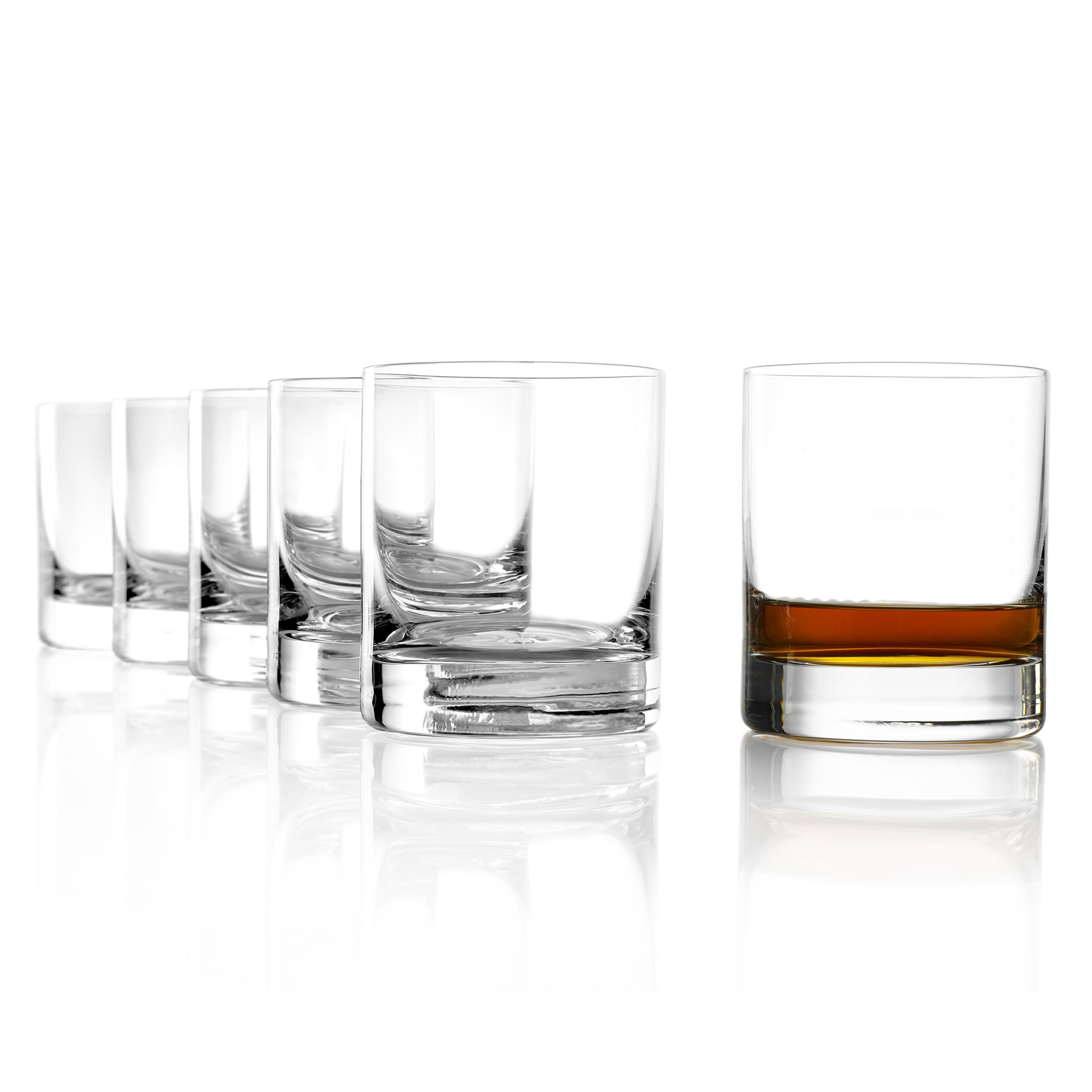 Stölzle Lausitz Whisky Glasses D.O.F. New York Bar Set of 6 – 420 ml – Luxurious Crystal Glasses for Whisky, Bourbon & Cocktails – Quality Tumblers with Elegant Design – Dishwasher-Safe