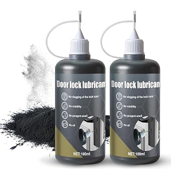 JAOJAO Graphite Powder for Locks, Graphite Lubricant, Graphite Powder 200ML | Graphite Lock Lubricant with Needle Tip Deep Lubrication Solve Such As Dryness, Jamming & Noise in The Locks Cylinder